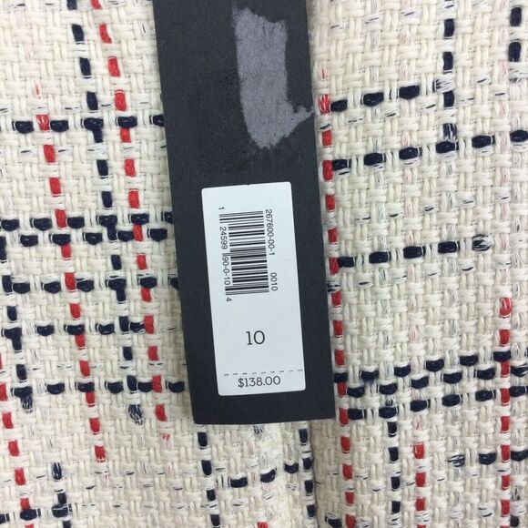 Banana Republic Cream Ivory Italian Tweed Cross Front Dress Crea Red Size 10 NWT - Picture 9 of 12